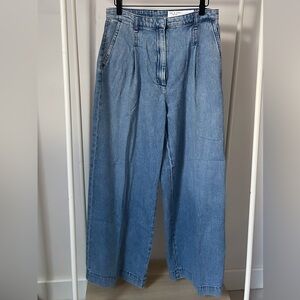 Rag And Bone Aurora Pleated Denim Trouser